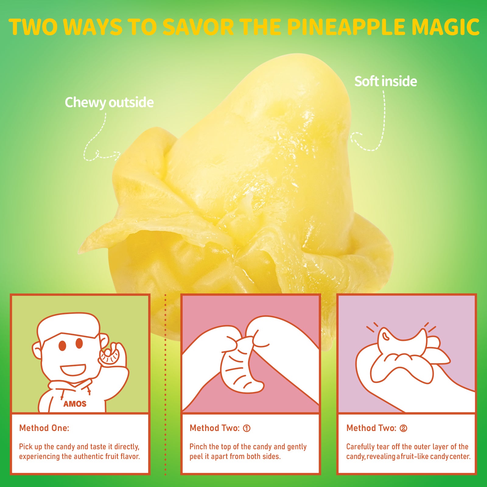 Peelerz - Peelable Gummy Pineapple Flavor - 6oz