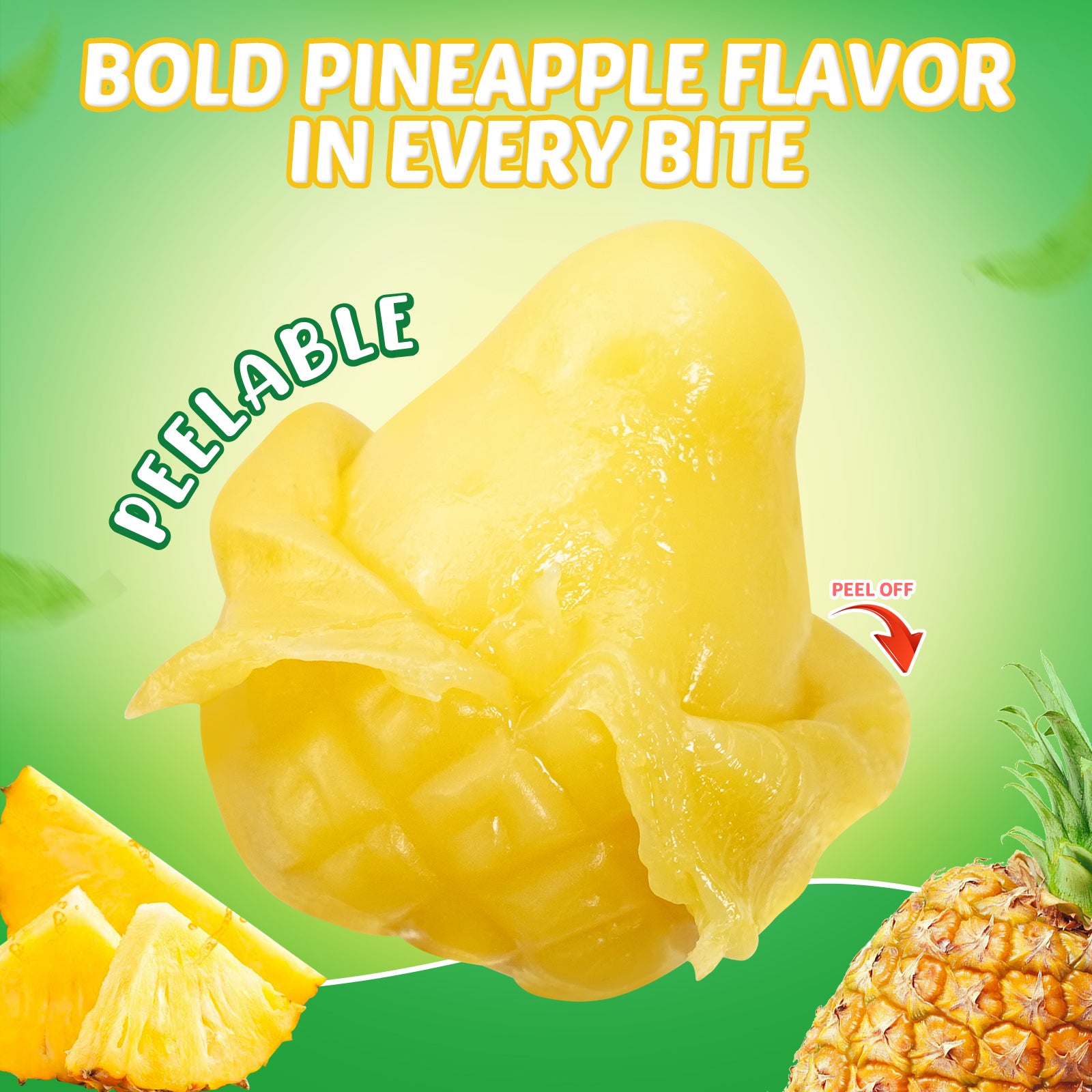 Peelerz - Peelable Gummy Pineapple Flavor - 6oz