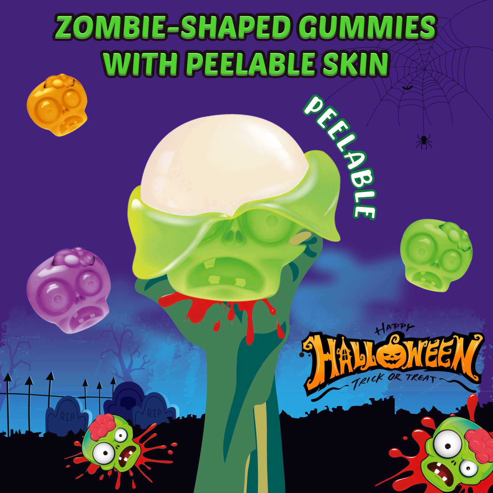 Peelerz - Peelable Gummy Zombie - 240g