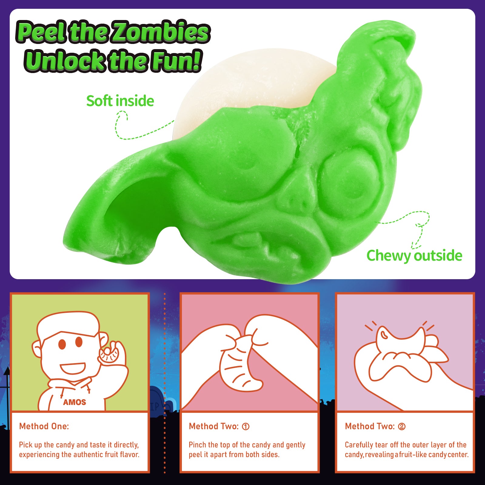 Peelerz - Peelable Gummy Zombie - 240g