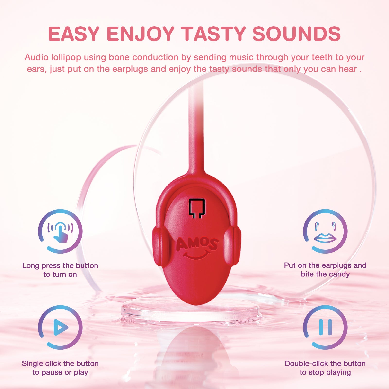 TastySounds - Music Lollipop Watermelon Flavor